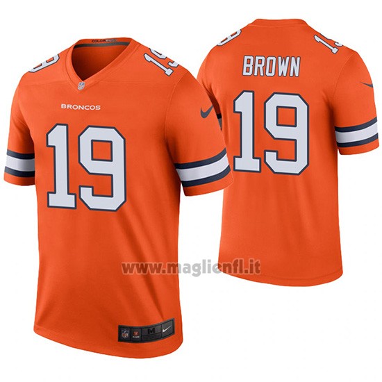 Maglia NFL Legend Denver Broncos Fred Brown Arancione Color Rush